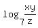 log%287%2Cxy%2Fz%29