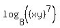 log%288%2C%28%28xy%29%5E7%29%29