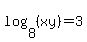log%288%2C%28xy%29%29=3