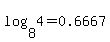 log%288%2C4%29+=+0.6667