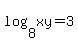 log%288%2Cxy%29=3