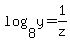 log%288%2Cy%29=1%2Fz