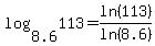 log%288.6%2C113%29+=+ln%28113%29%2Fln%288.6%29