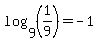 log%289%2C%281%2F9%29%29+=+-1