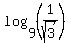 log%289%2C%281%2Fsqrt%283%29%29%29