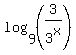 log%289%2C%283%2F3%5Ex%29%29