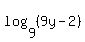 log%289%2C%289y-2%29%29