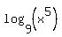 log%289%2C%28x%5E5%29%29