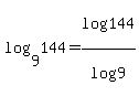 log%289%2C144%29+=+log%28144%29%2Flog%289%29