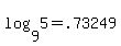 log%289%2C5%29+=+.73249