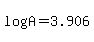 log%28A%29+=+3.906