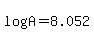 log%28A%29+=+8.052
