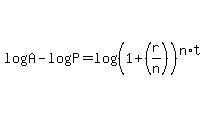 log%28A%29-log%28P%29=log%28%281%2B%28r%2Fn%29%29%5E%28n%2At%29%29%29