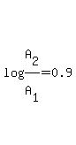 log%28A%5B2%5D%2FA%5B1%5D%29=0.9