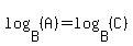 log%28B%2C%28A%29%29=log%28B%2C%28C%29%29