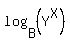 log%28B%2C%28Y%5EX%29%29