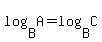 log%28B%2CA%29=log%28B%2CC%29