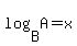 log%28B%2CA%29=x