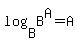 log%28B%2CB%5EA%29=A