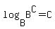 log%28B%2CB%5EC%29=C