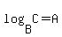 log%28B%2CC%29=A
