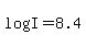 log%28I%29+=+8.4