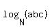 log%28N%2C%28abc%29%29