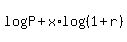 log%28P%29%2Bx%2Alog%28%281+%2B+r%29%29
