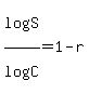 log%28S%29%2Flog%28C%29=1-r