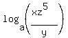 log%28a%2C%28%28xz%5E5%29%2Fy%29%29