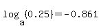 log%28a%2C%280.25%29%29=-0.861