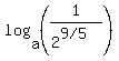 log%28a%2C%281%2F%282%5E%229%2F5%22%29%29%29
