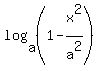 log%28a%2C%281-x%5E2%2Fa%5E2%29%29