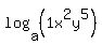 log%28a%2C%281x%5E2y%5E5%29%29