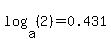 log%28a%2C%282%29%29=0.431