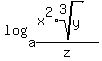 log%28a%2C%28x%5E2%2Aroot%283%2Cy%29%29%2Fz%29