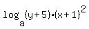 log%28a%2C%28y%2B5%29%28x%2B1%29%5E2%29+
