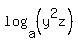 log%28a%2C%28y%5E2z%29%29