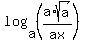 log%28a%2C+%28a%2Asqrt%28a%29%2Fax%29%29