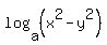 log%28a%2C+%28x%5E2-y%5E2%29%29++