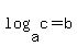 log%28a%2C+c%29+=+b