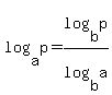 log%28a%2C+p%29+=+log%28b%2Cp%29%2F+log%28b%2Ca%29+