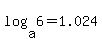 log%28a%2C6%29+=+1.024