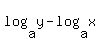 log%28a%2Cy%29+-+log%28a%2Cx%29
