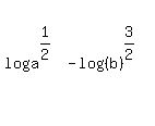 log%28a%5E%281%2F2%29%29-log%28%28b%29%5E%283%2F2%29%29