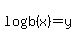 log%28b%28+x+%29%29=+y