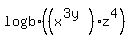 log%28b%29%28%28x%5E%283y%29%29%2Az%5E4%29