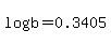 log%28b%29=0.3405