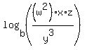 log%28b%2C%28%28w%5E2%29%2Ax%2Az+%2F+%28y%5E3%29%29%29