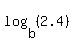 log%28b%2C%282.4%29%29